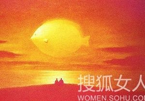 夕阳中的鱼