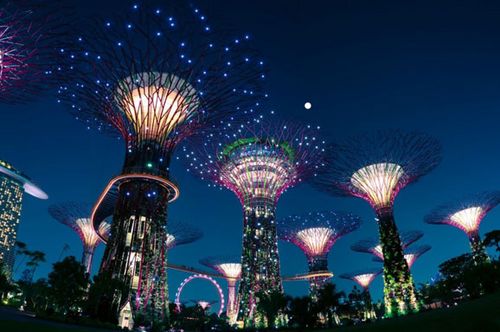 值得打飞的观看的 新加坡绝色夜景